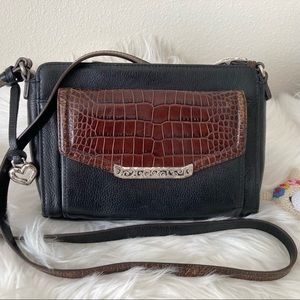 BRIGHTON JULIAN LEATHER CROSSBODY TRAVEL BAG